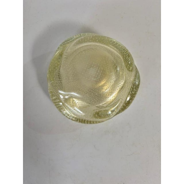 1930s Art Deco Bulé Yellow Glass Ashtray, 1930s For Sale - Image 5 of 10