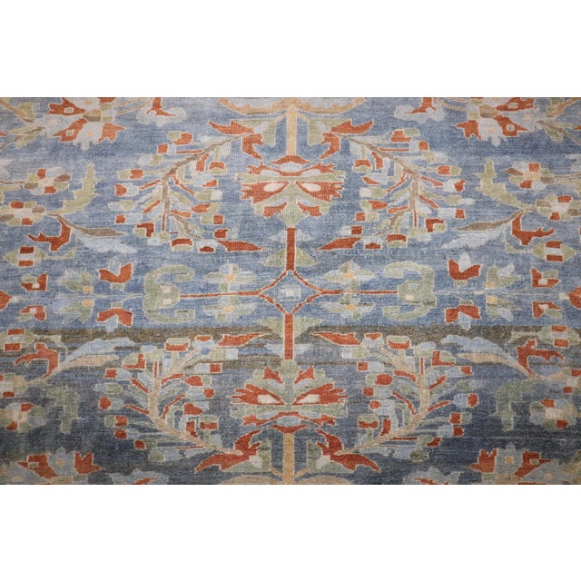 Blue Antique Zabihi Collection Large Blue Persian Malayer Rug For Sale - Image 8 of 11