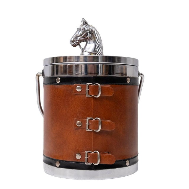 1970s Equestrian Horse Ice Bucket, 1970s For Sale - Image 5 of 8