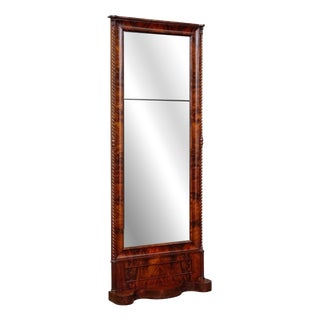 Biedermeier Mirror with Console in Mahogany, 1800s For Sale