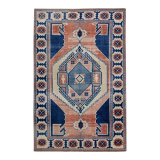 Vintage Turkish Rug 4'9" x 7'4" For Sale