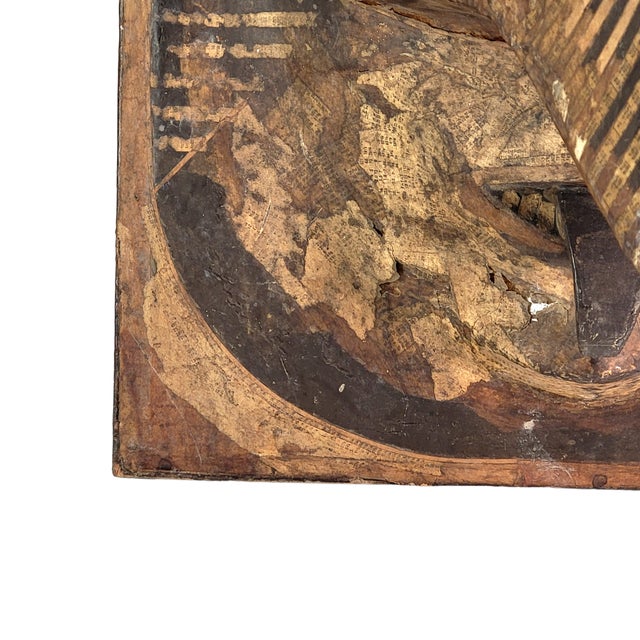 1970s American Brutalist Cubist Paper Mache Mask Wall Sculpture For Sale - Image 10 of 13