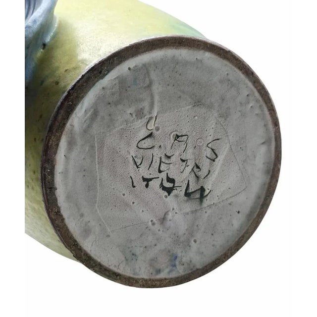 Anthropomorphic Glazed Ceramic Vase from C.A.S. Vietri, Italy, 1950s For Sale - Image 9 of 11