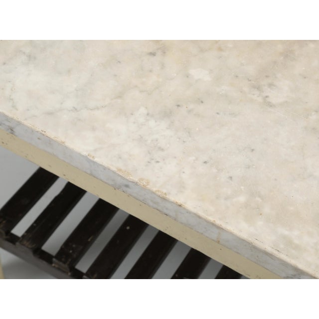 Beige Original Country English Pastry Shop Kitchen Island, Marble Top For Sale - Image 8 of 13