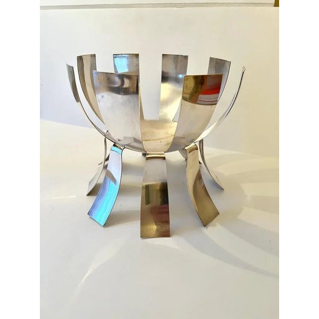 Modern Silver Plate Fruit or Decorative Bowl For Sale In Los Angeles - Image 6 of 13