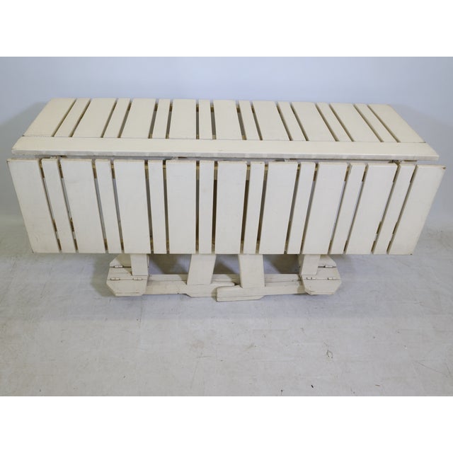 Mid-Century Folding Wooden Riviera Garden Table from Triconfort, 1970s For Sale - Image 6 of 11