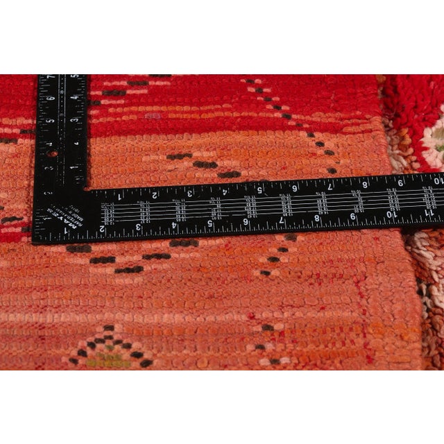 Vintage Red Beni M'Guild Moroccan Rug - 06'06 X 06'06 For Sale In Dallas - Image 6 of 9