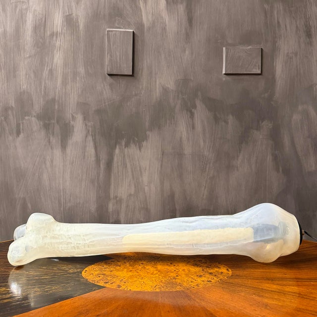 Remarkable 21st century ‘Blasfemur’ blown glass light by Esque Studio. Signature and date etched to glass at base.