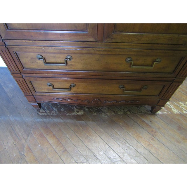 Baker Furniture Company Baker Furniture Regency Style Solid Cherry Linen Chest For Sale - Image 4 of 10