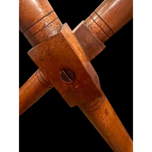 Antique Butler's Tray W Original Stand-18th Century Chestnut-Large-Bar-Serving For Sale - Image 6 of 12