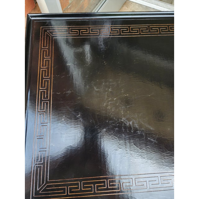 Late 20th Century Pair of Rose Tarlow Style Black Lacquer Chinoiserie Side Tables For Sale - Image 17 of 18