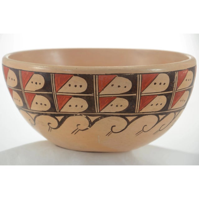 Hopi Style Wave Design Bowl For Sale - Image 4 of 5