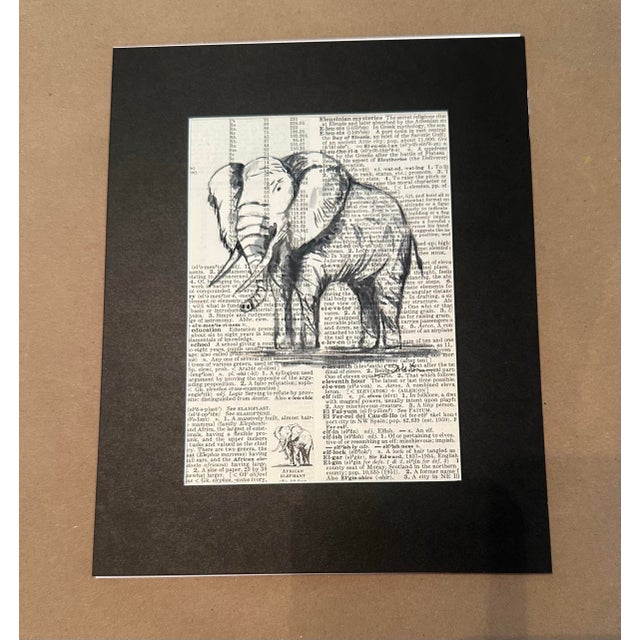 The Gentle Giant is an original mixed-media artwork featuring a beautifully rendered elephant layered over an authentic...