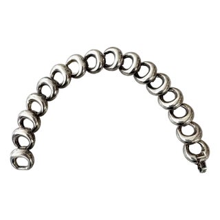 1990s Ilaria Sterling Silver Link Bracelet For Sale