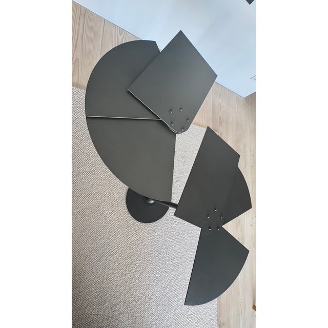 Fan-Shaped Side Tables by Pierre Chareau for Ecart International, 1990, Set of 2 For Sale - Image 6 of 11