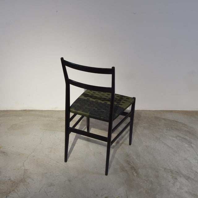 Wood Leggera Chair in Black Lacquered Ash by Gio Ponti for Cassina, 1950s For Sale - Image 7 of 13