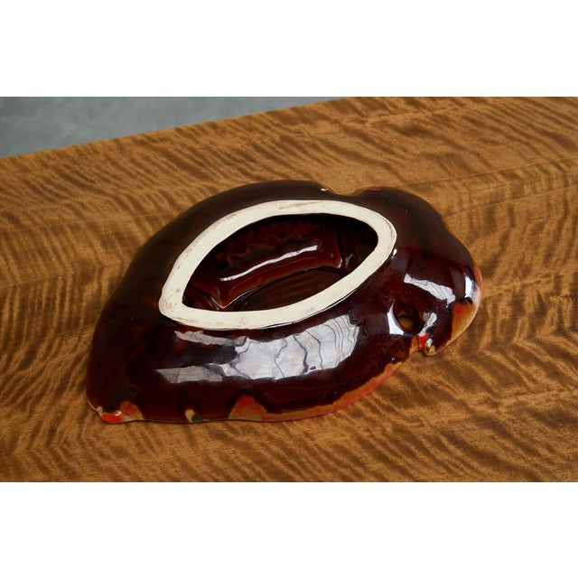 Large Mid-Century Studio Pottery Fish Bowl from Vallauris, France, 1950s For Sale - Image 10 of 11