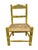 Mexican Early 20th Century Yellow Hand-Painted Mexican Folk Art Child’s Chair With Woven Rush Seat For Sale - Image 3 of 14