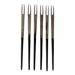 6 Piece Vintage Stainless Steel Fondue Forks