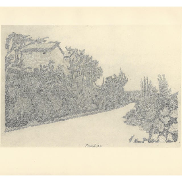 Giorgio Morandi (1890-1964) "La Strada Bianca" (The White Road) Lithograph on paper signed and dated in the plate Year...