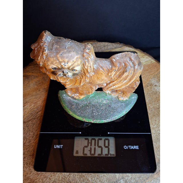 Antique Hubley #353 Cast Iron Pekingese Dog Paperweight Figurine / Single Bookend (C. 1920s) For Sale - Image 17 of 17