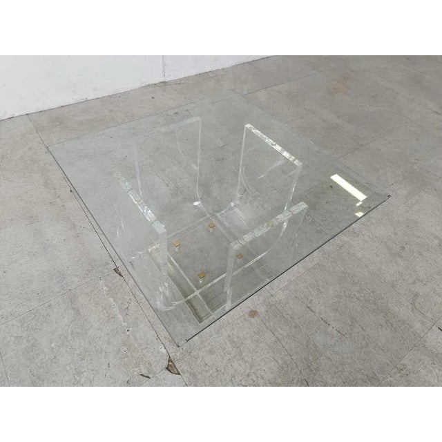 1970s Small Acrylic Coffee Table, 1970s For Sale - Image 5 of 12