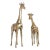 Artisan Hand Hammered Mid Century Giraffe Figures in Solid Brass, Korea, circa 1970's - A Pair For Sale