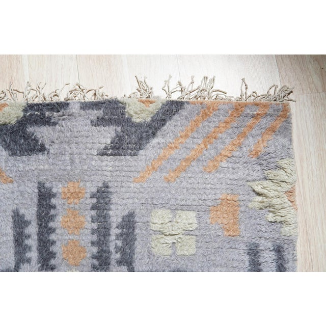 9x12 Laine Enchanting Gray Geometric Modern Hand Knotted Wool Carpet Rug For Sale - Image 4 of 5