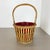 Minimalistic Bamboo Metal Planter in the style of Matégot, France, 1960s For Sale - Image 4 of 18