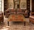 Mid-Century Anglo-Indian Carved Teak and Brass Coffee Table For Sale - Image 4 of 6