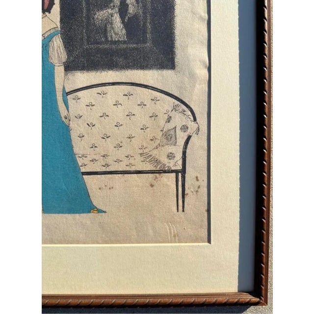 Paul Iribe "Les Robes De Paul Poiret Racontées Par Paul Iribe" Original Stencil Art Circa 1908 With Watermark For Sale - Image 13 of 14