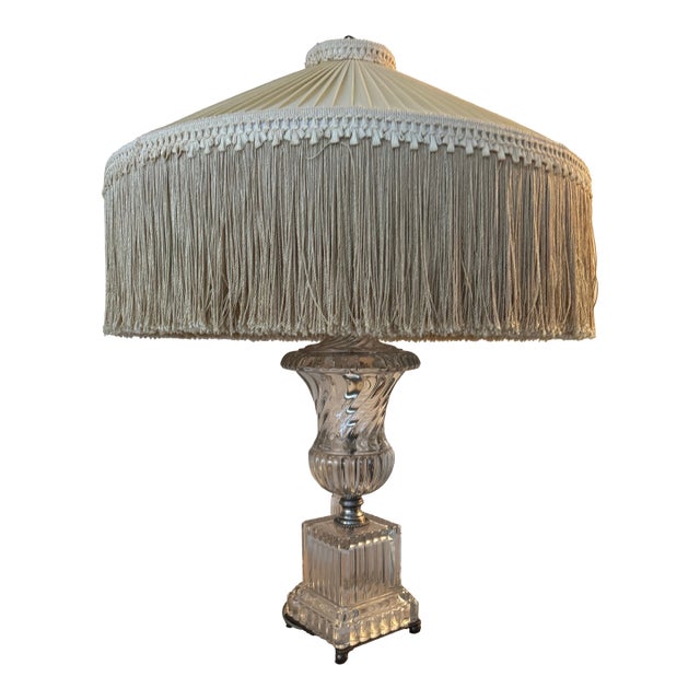 Vintage Paul Hanson Baccarat Style Crytal Table Lamp For Sale