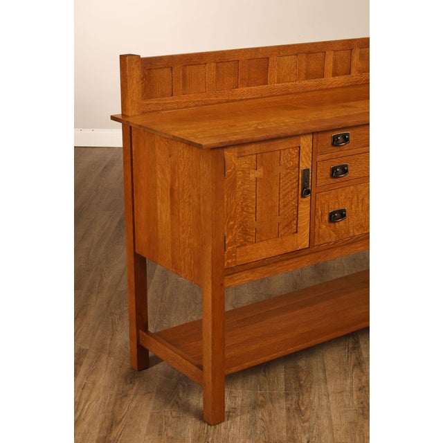 Brown Stickley Mission Collection Oak Sideboard For Sale - Image 8 of 18