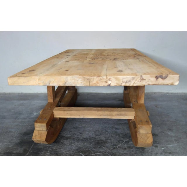 Large Folk Art Sculpted Sled Coffee Table, France, 19th Century For Sale - Image 6 of 15