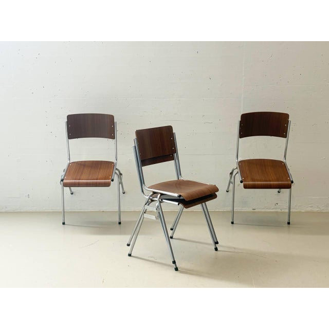 Vintage Stacking Chair with Chrome Frame, 1970s For Sale - Image 17 of 17