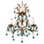 Vintage French Turquoise Crystal and Tolewear Chandelier, 1920 For Sale - Image 9 of 9