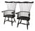 Massive Pair Vintage D R Dimes Style Painted Comback Windsor Arm Chairs For Sale