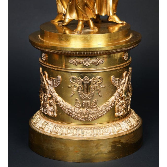 Antique Gilded Bronze Centerpiece Empire, France, 1825 For Sale - Image 4 of 18