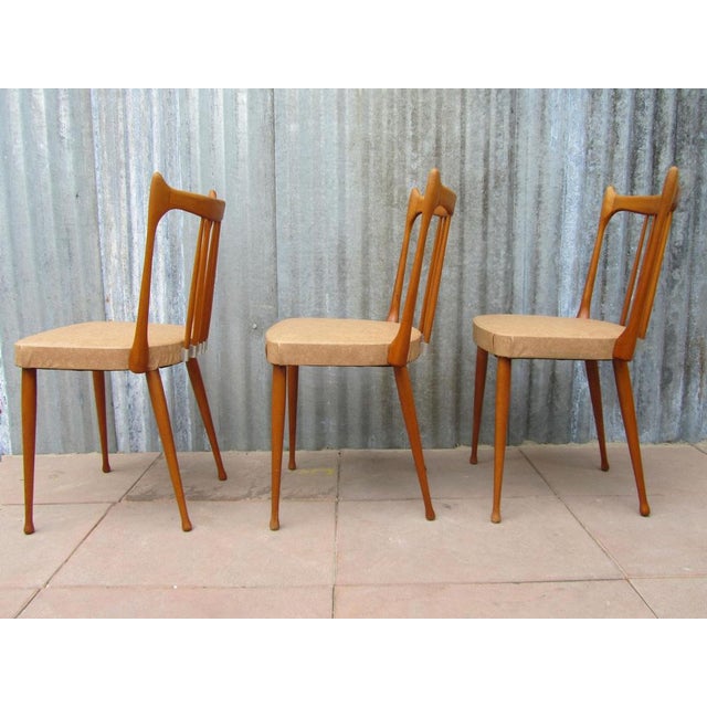 Mid-Century Dutch Organic Chairs from Stevens, 1950s, Set of 3 For Sale - Image 6 of 12