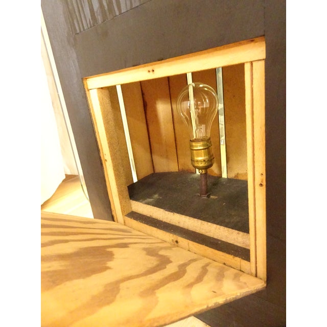 Black 1930s American Deco Black Console With Glass Fins and Top For Sale - Image 8 of 12