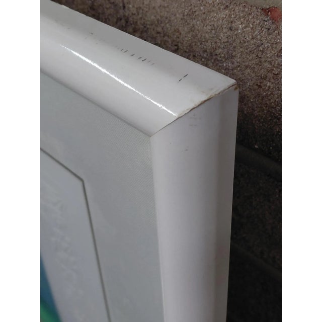 Red Framed Signed Amram Ebgi "Sea of Galilee" Colored Etching Artist's Proof For Sale - Image 8 of 11