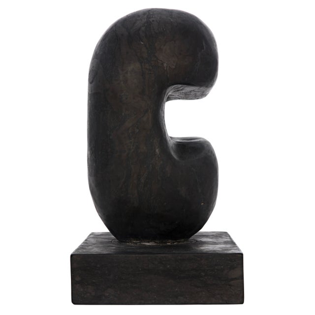 Mid-Century Modern NOIR Juno Sculpture, Black Marble For Sale - Image 3 of 6