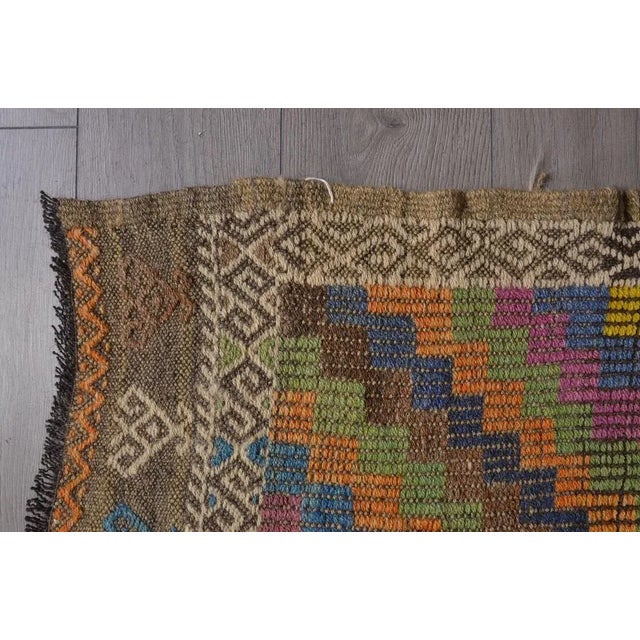Turkish Colorful Kilim For Sale - Image 6 of 11