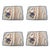 Vintage Set of 4 Placemats & Matching Napkins Early to Mid 20th Century Blue Farmhouse Embroidered Tatting Shabby Chic Traditional English Cottage For Sale - Image 4 of 14