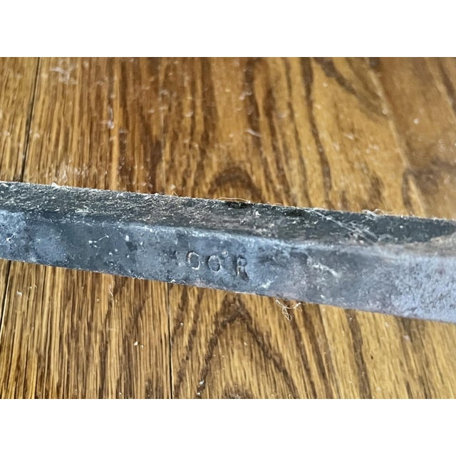 Vintage Brass Fireplace Screen, Andirons & Tool Set- 8 Pieces For Sale - Image 10 of 11