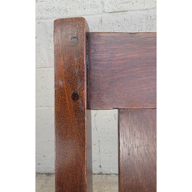 Fine Mission Oak Rocking Chair Circa. 1910 For Sale - Image 10 of 18