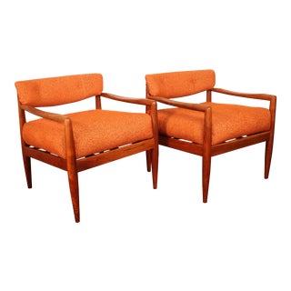 Adrian Pearsall for Craft Associates #834-C Lounge Chairs - Pair For Sale
