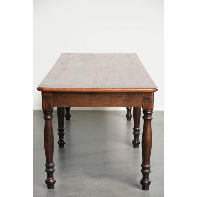 19th Century Early 19th Century English Oak Farmhouse Dining Table For Sale - Image 5 of 14