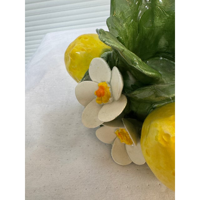 Capodimonte Lemon Candles Holders, Set of Two For Sale - Image 9 of 12