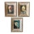 Set of Three Original Small Portrait Paintings, Framed For Sale